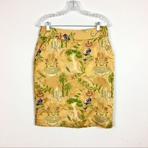 ANTHROPOLOGIE LEIFSDOTTIR GOLD PENCIL SKIRT